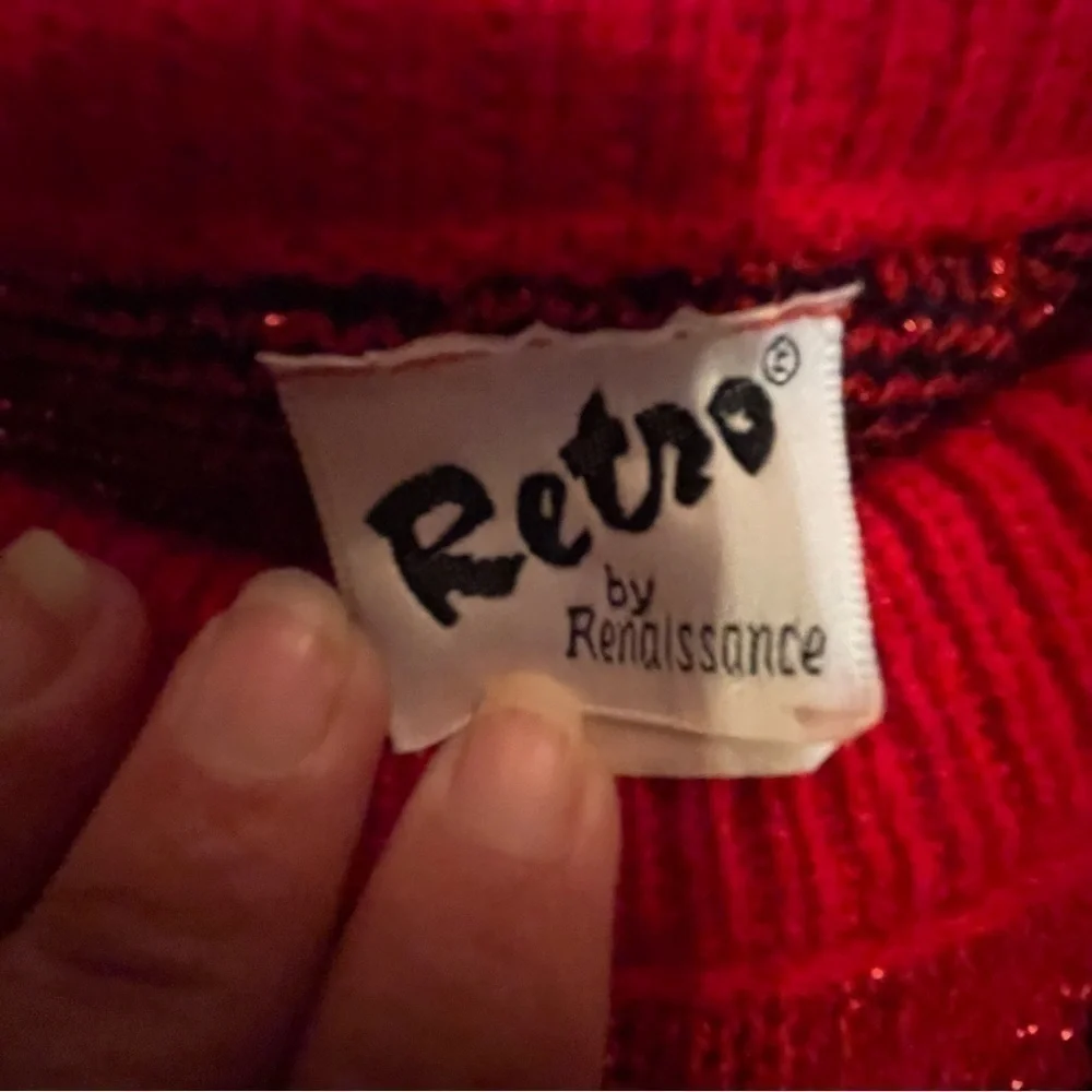 Women’s Retro By Renaissance Vintage Christmas Holiday Sweater. - Picture 4 of 5